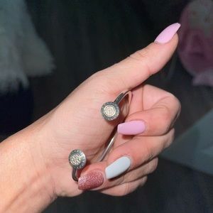 Pandora open bangle authentic used silver